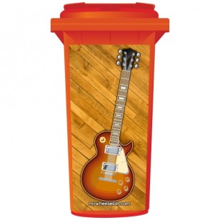 Gibson Style Electric Guitar Wheelie Bin Sticker Panel